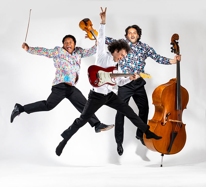 Trio Negro, Foto im Studio mit weiße Hintergrund